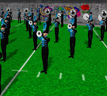 design process of taking textures of band uniform for 3D rendering in Pyware